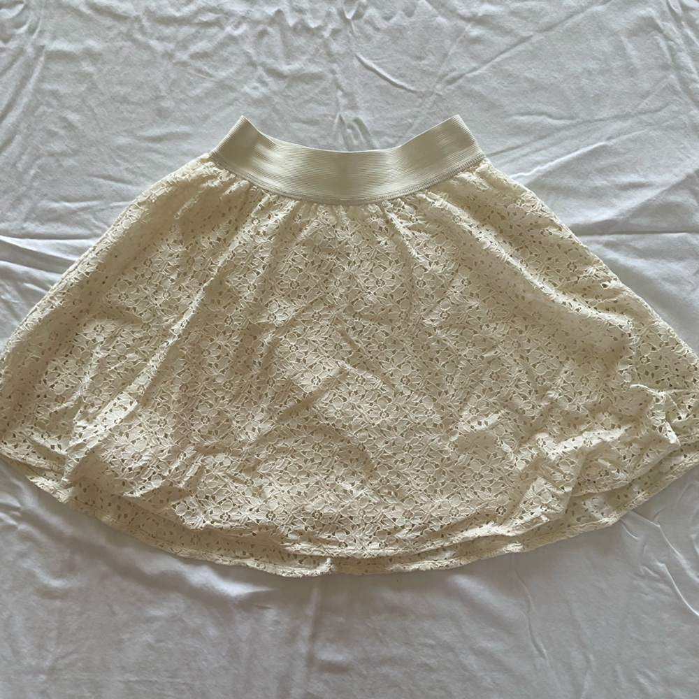 Off White Arizona Jean Co. Floral Skater Skirt (Size XS)